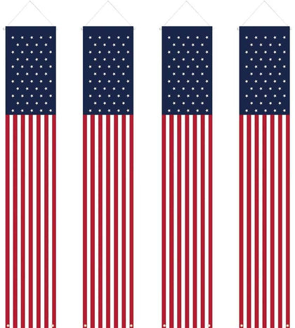 YOYNIIRE 4th of July flag banner for outdoor porch decor, quick festive setup.