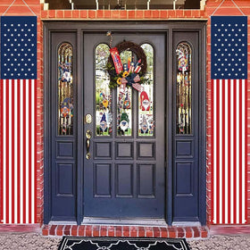 YOYNIIRE patriotic banner for yard, durable material ideal for seasonal display.