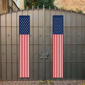 YOYNIIRE American flag banner, weather-resistant hang for Veterans Memorial celebrations.