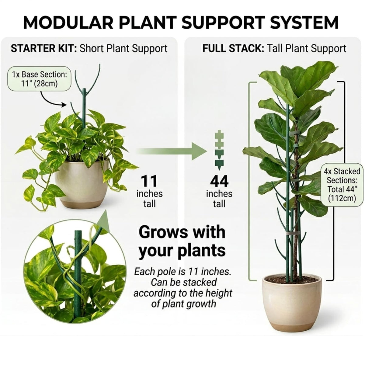 YOYOKIT indoor-outdoor plant support system for versatile home gardening