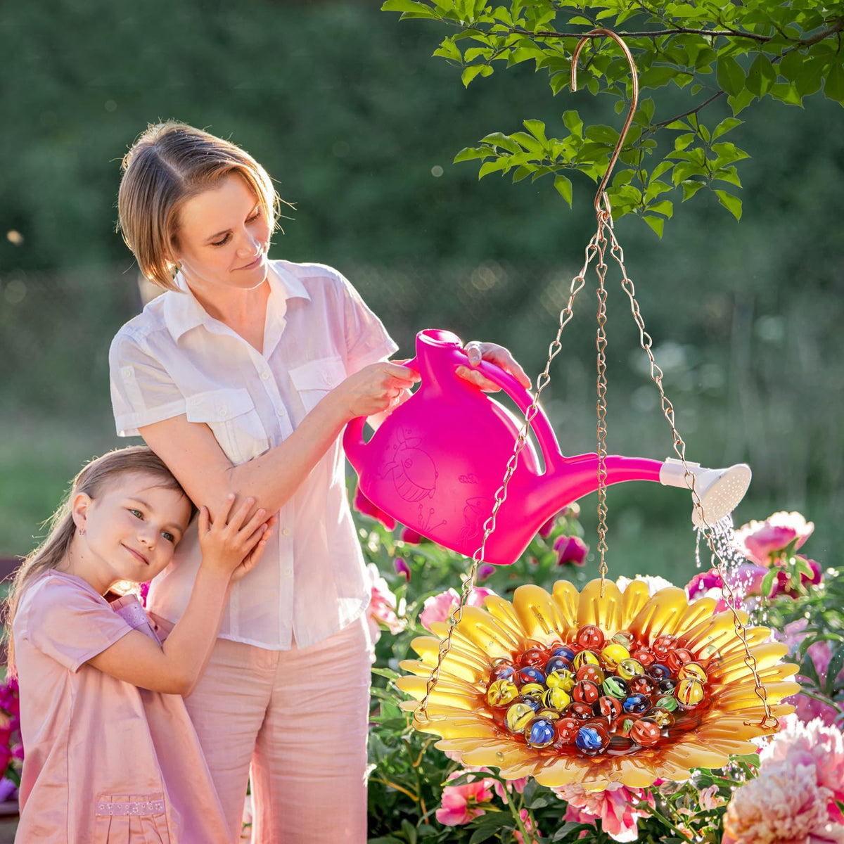 Yoziyaxo bird bath yard decor enhances garden life and aesthetics