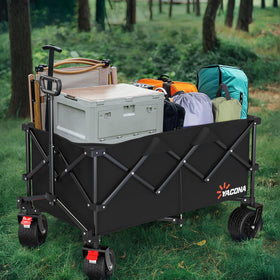 Yozoia wagon with dual front brakes for secure stops