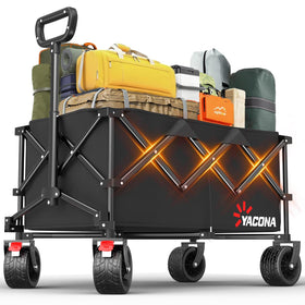 Yozoia wagon unfolded with 300L cargo space for groceries and gear