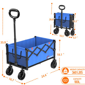 Yozoia wagon folded-compact shows effortless storage in small spaces.
