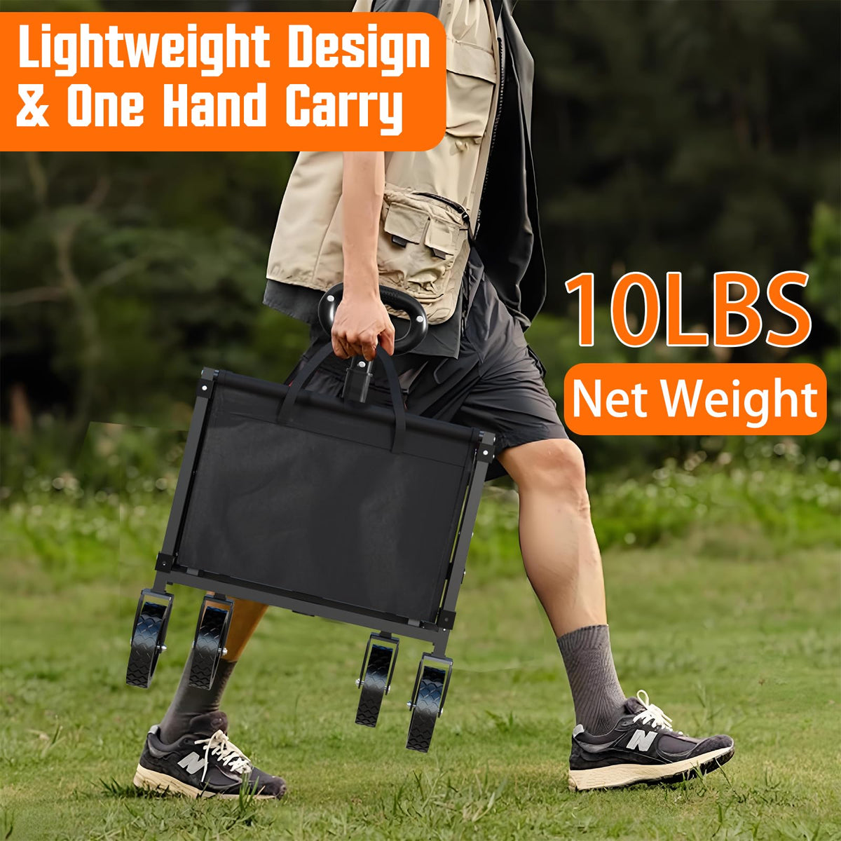 Yozoia Wagons adjustable handle height for comfortable pulling