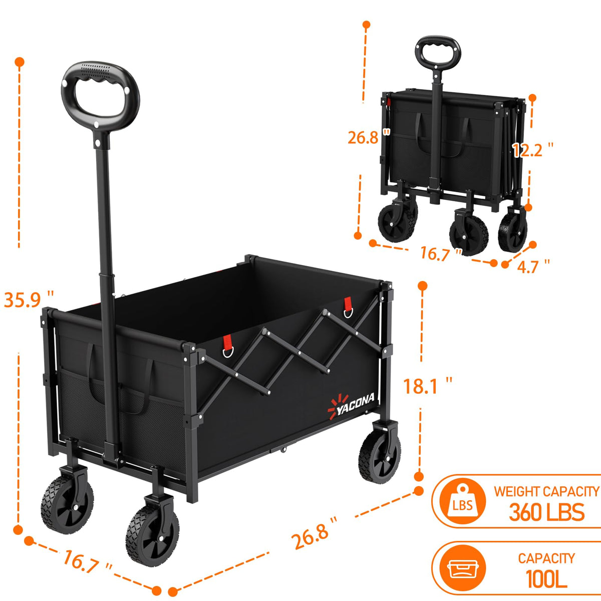 Yozoia Wagons removable cover allows easy cleaning