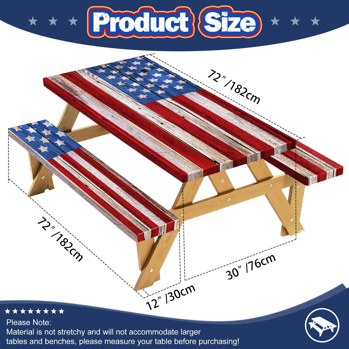 YPHCDO windproof table cover with elastic edges stays secure in breezes.