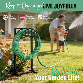 YQSLYSF garden hose holder ground stakes secure in lawn for stable setup