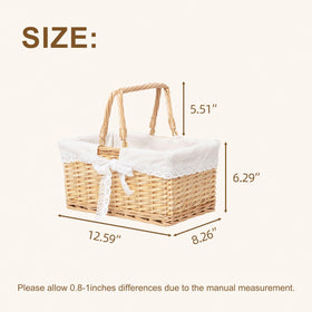 YRLSOTGE natural rattan tote with handles for easy, comfortable transport