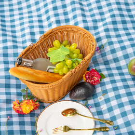 YRMTKIHE fruit and vegetable storage basket 13x9 fits on kitchen counter.