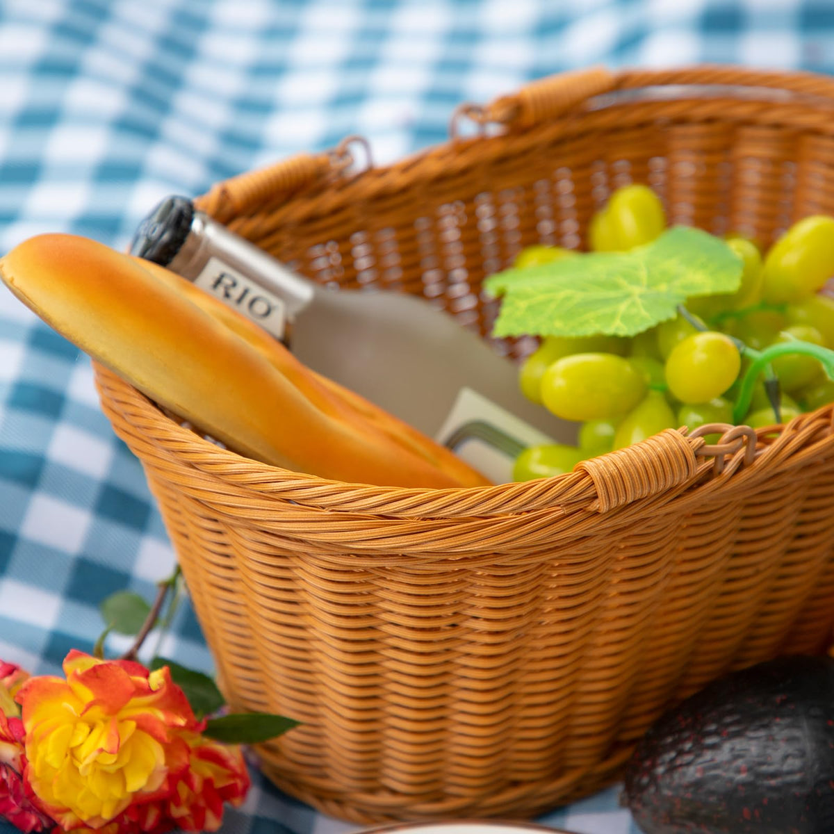 YRMTKIHE rustic home décor basket adds charm while holding essentials.