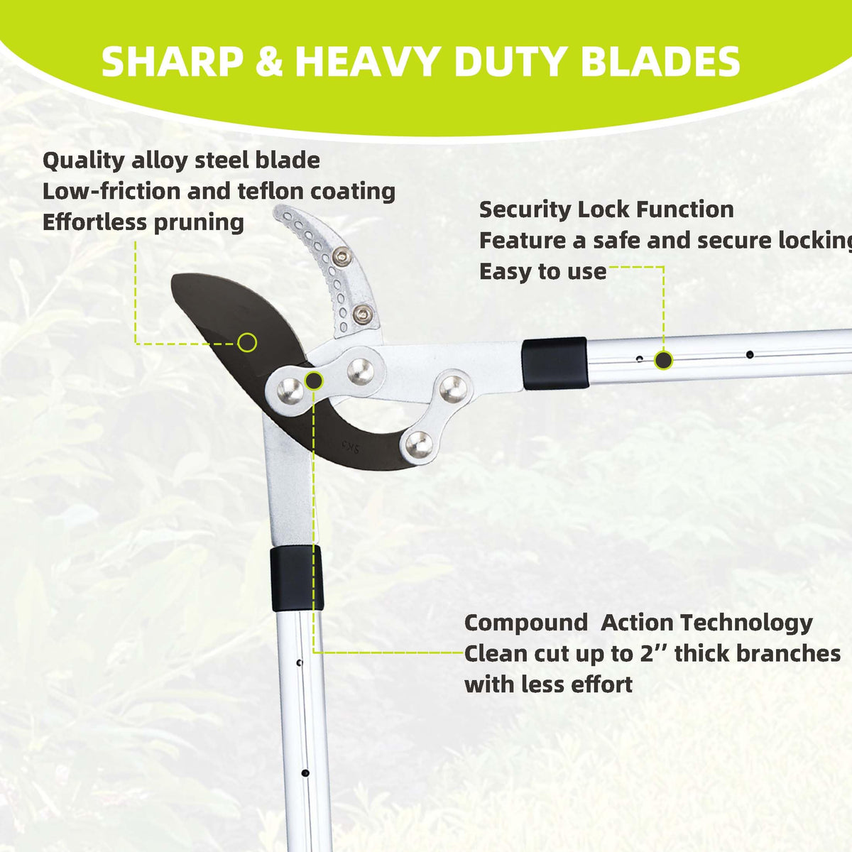YRTSH loppers pruning fruit trees and bushes with control.