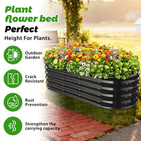 YSEJOMP 5ft by 2ft raised bed, enhances soil drainage and organized planting
