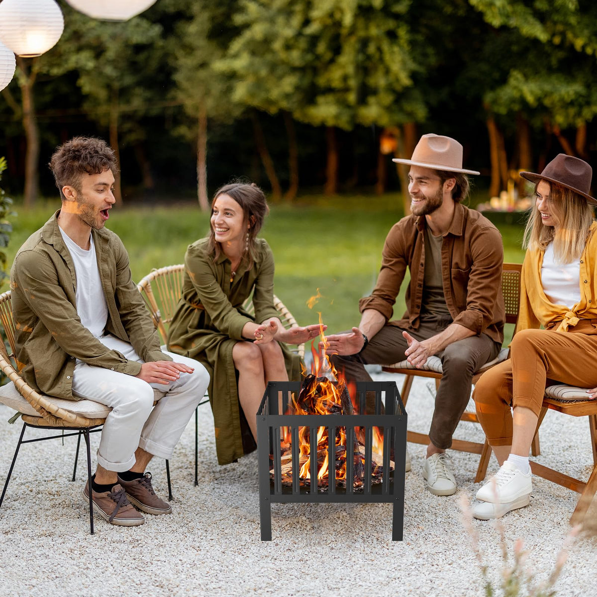 YSEJOMP fire pit metal 1.2mm thick, built for longevity in outdoor spaces.