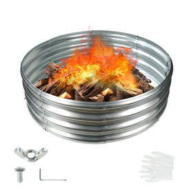 YSEJOMP 36-inch fire pit ring assembly enables quick setup during outdoor gatherings