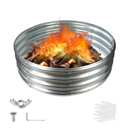 YSEJOMP 36-inch fire pit ring assembly enables quick setup during outdoor gatherings