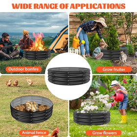 Large four-foot diameter offers spacious area for gatherings.