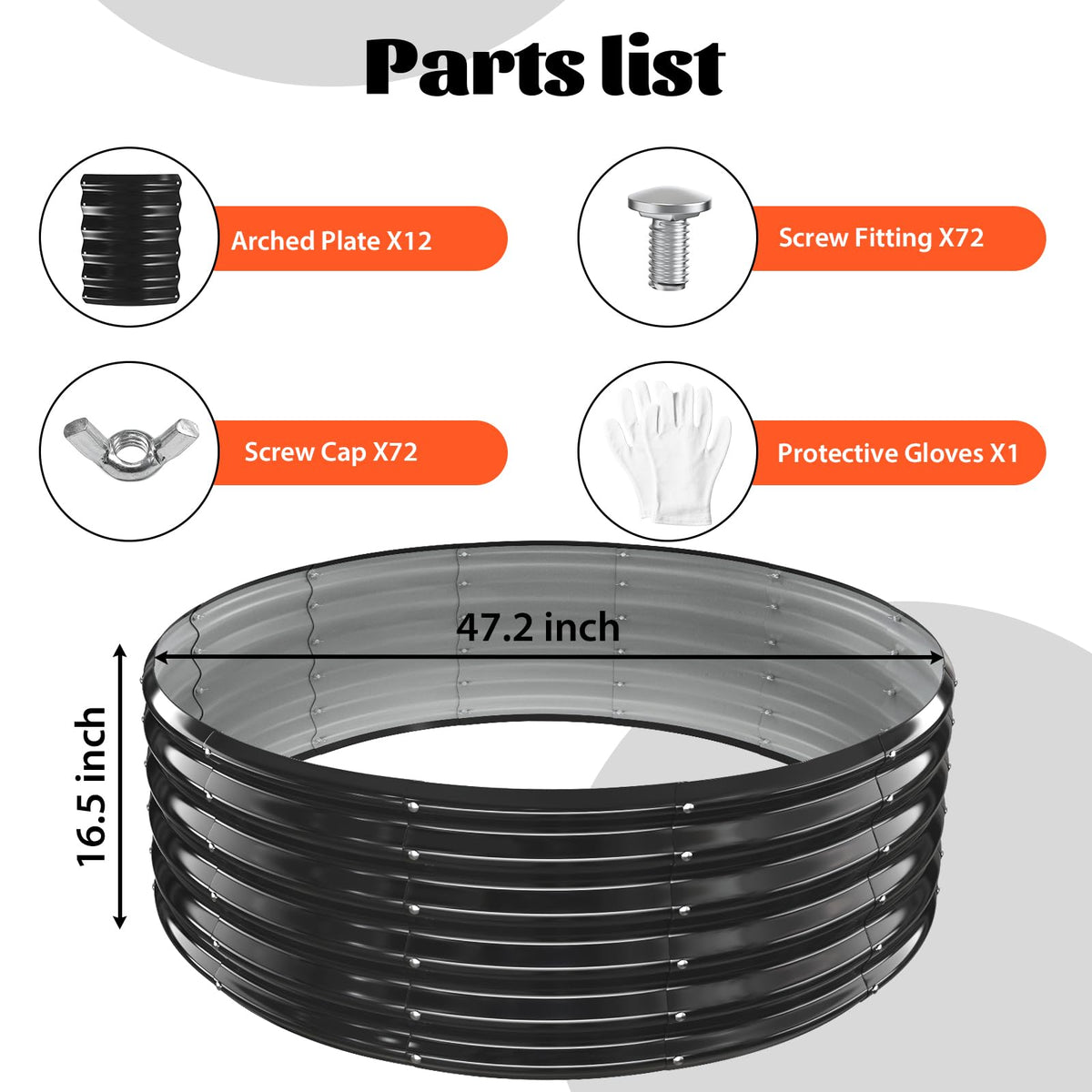 YSEJOMP fire pit ring black gray finish complements outdoor decor