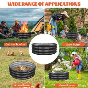 YSEJOMP fire pit ring supports cooking and warm gatherings outdoors.
