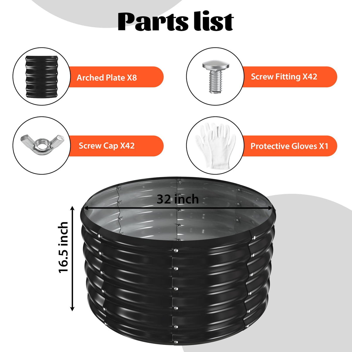 YSEJOMP easy-assembly kit shows screws and gloves included for quick setup.