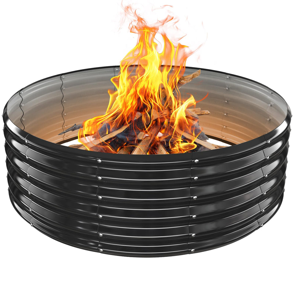 YSEJOMP fire pit ring foldable 48-inch diameter for quick setup
