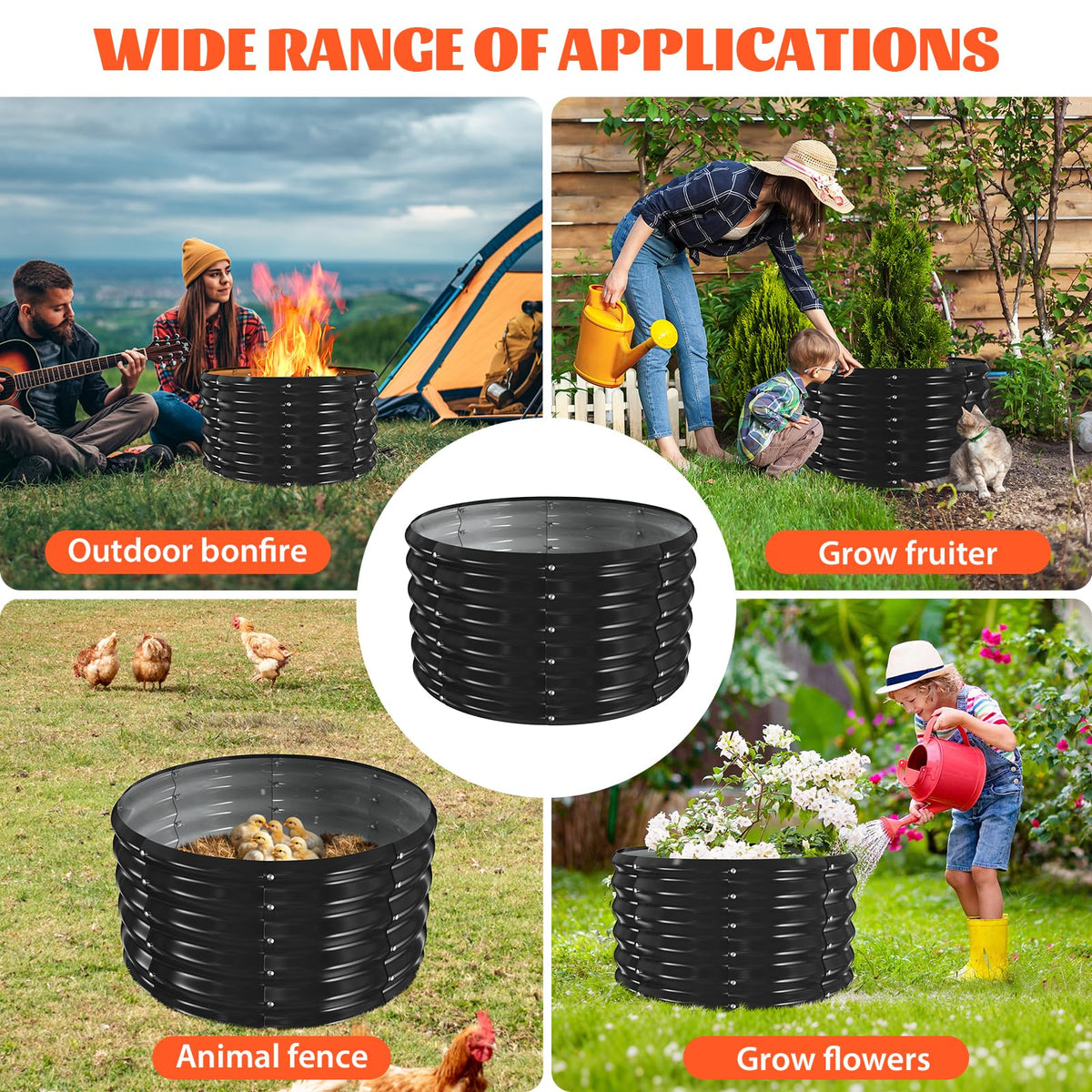 YSEJOMP versatile ring can also serve as a garden raised bed or fence.