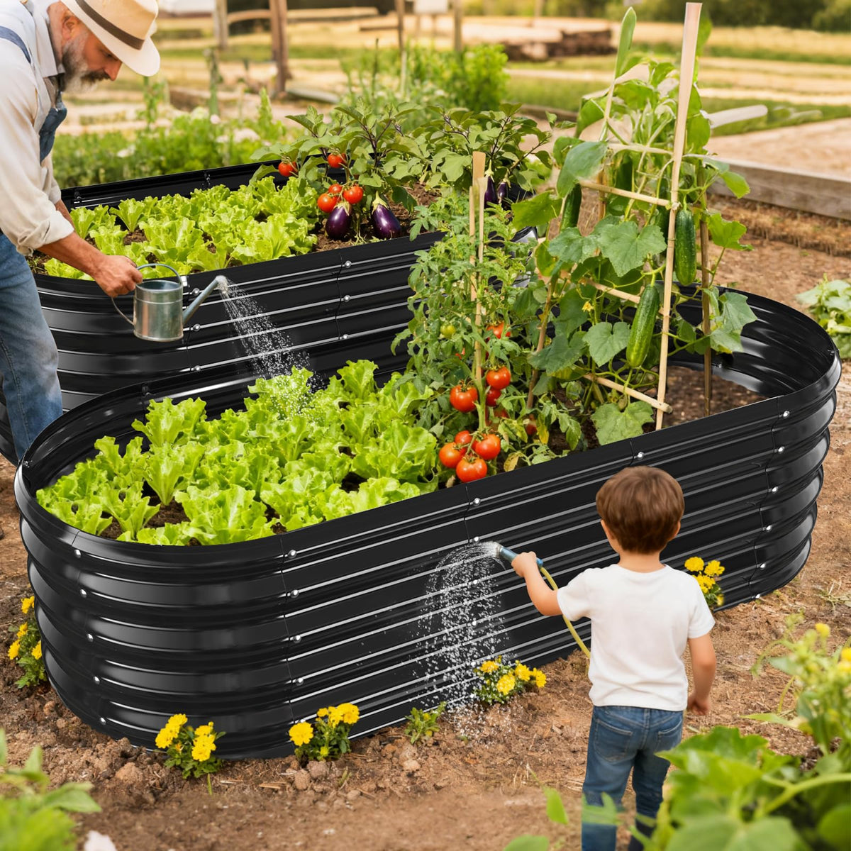YSEJOMP raised bed improves drainage and weed control with elevated planting