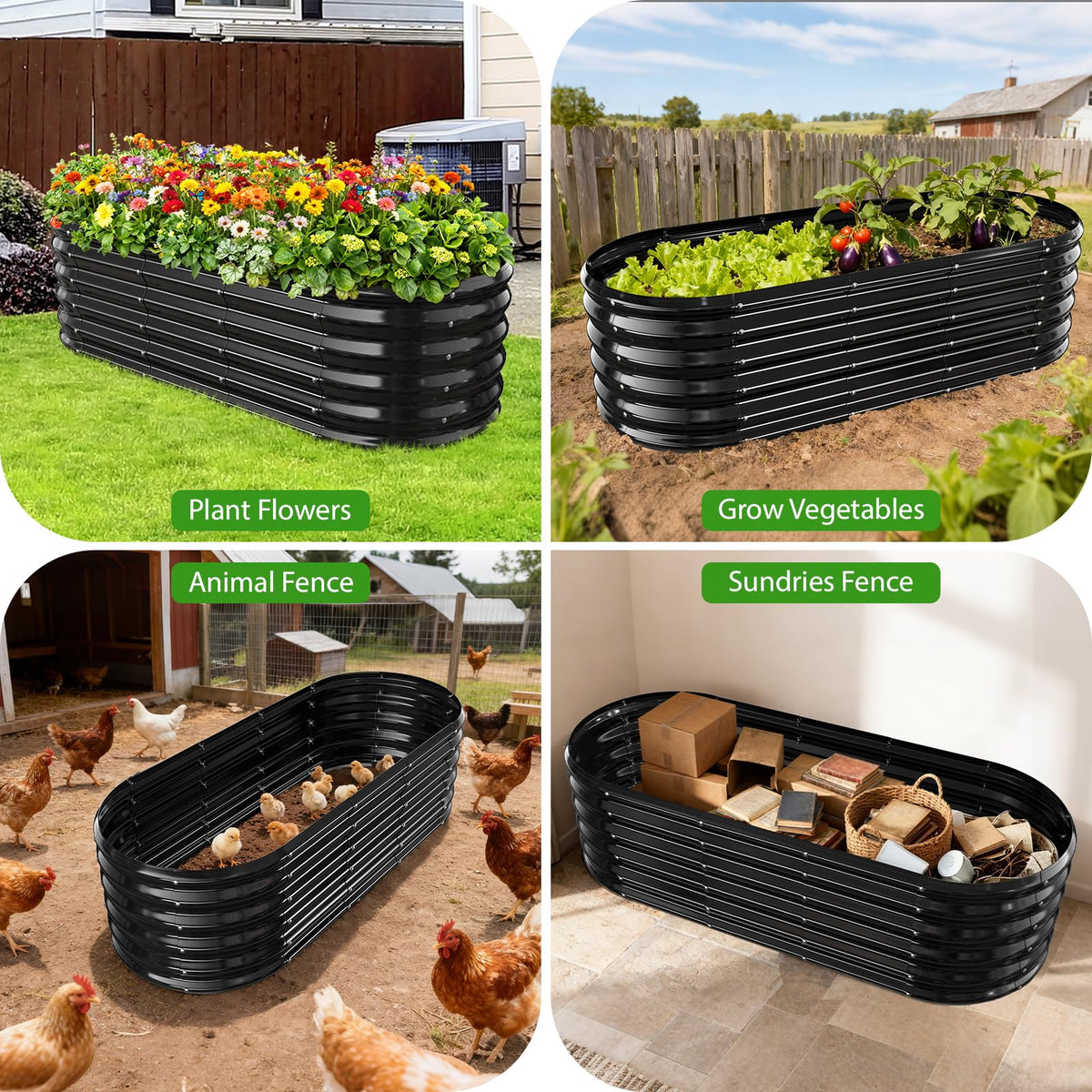 YSEJOMP weather-resistant outdoor bed withstands rain, sun, and seasonal planting