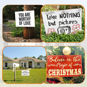 Ysglory pack of 10 signs suits multi event campaigns and consistent messaging