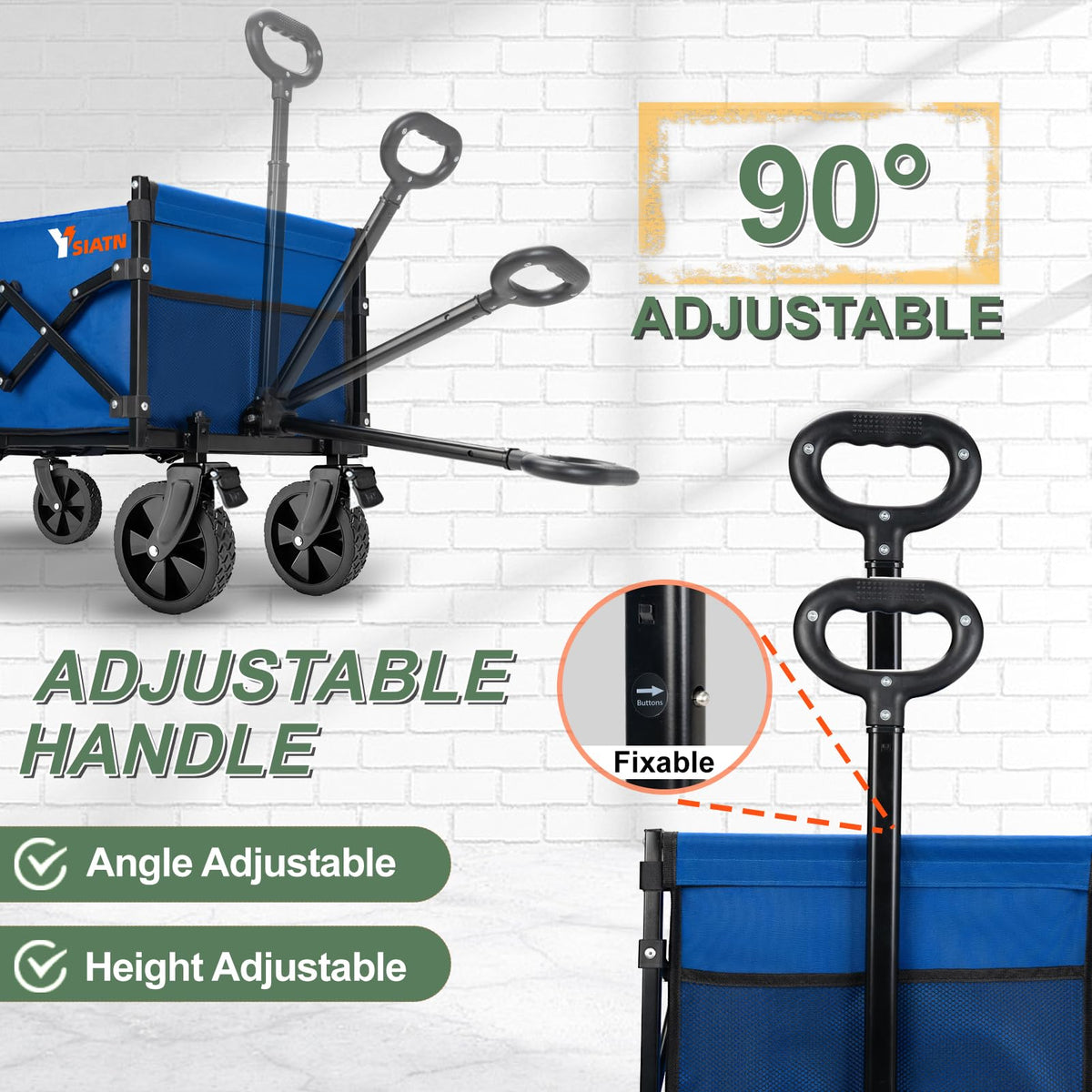 YSIATN 600D Oxford fabric resists wear and is waterproof.