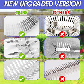 Ysks'hf 80in spikes can be bent or cut to fit posts, fences, or roof edges.