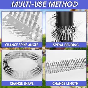 Ysks'hf bird deterrent kit includes gloves, ties, and screws for safer installation.