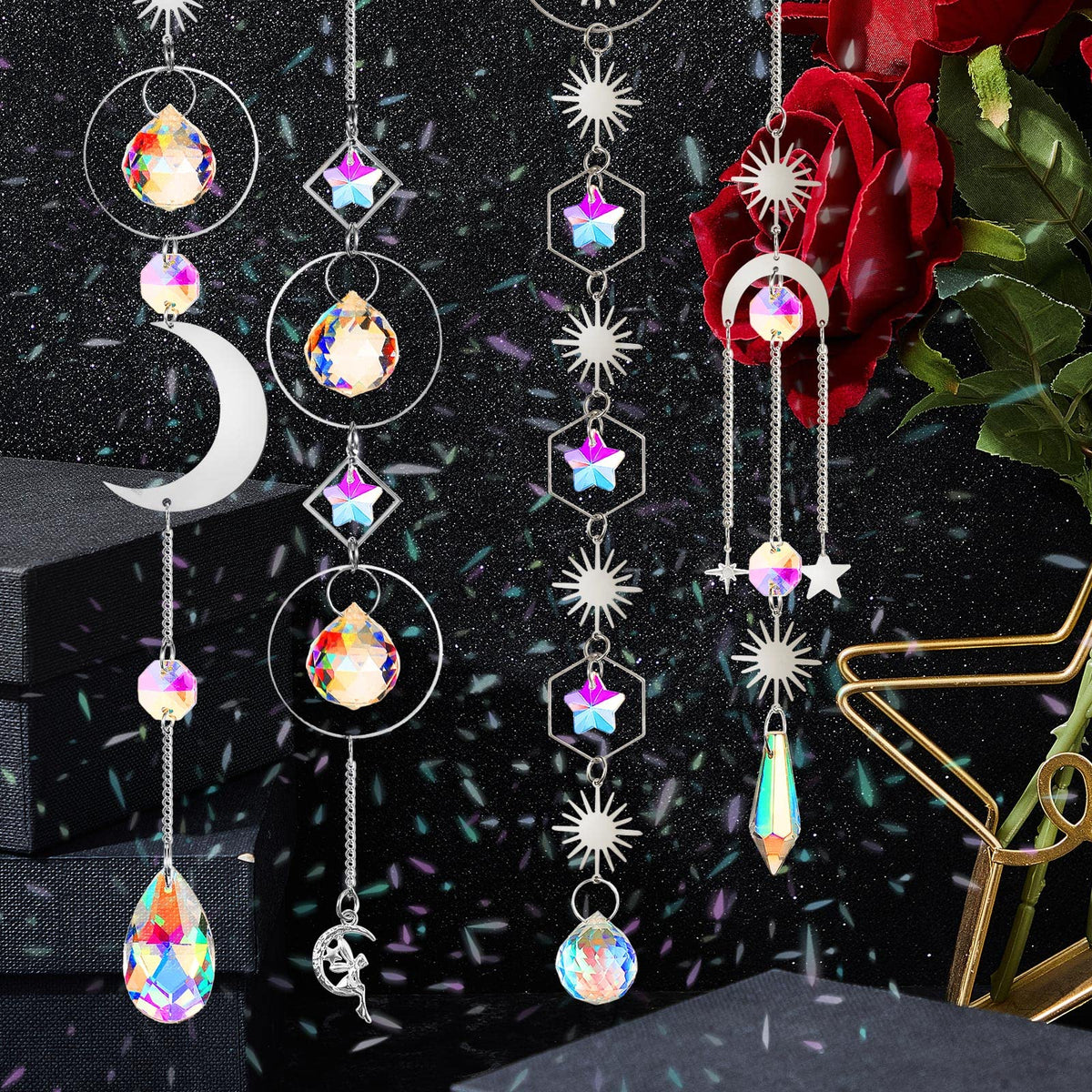Ysleen car sun catcher mood light for pleasant driving ambience