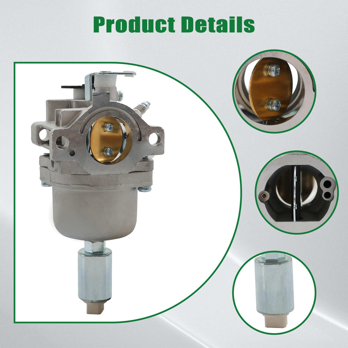 YSMN carburetor mounted on Briggs Stratton engine for reliable operation