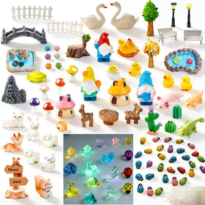 YSUNZIA fairy garden accessories kit collection offers endless DIY decor ideas for indoor and outdoor spaces.