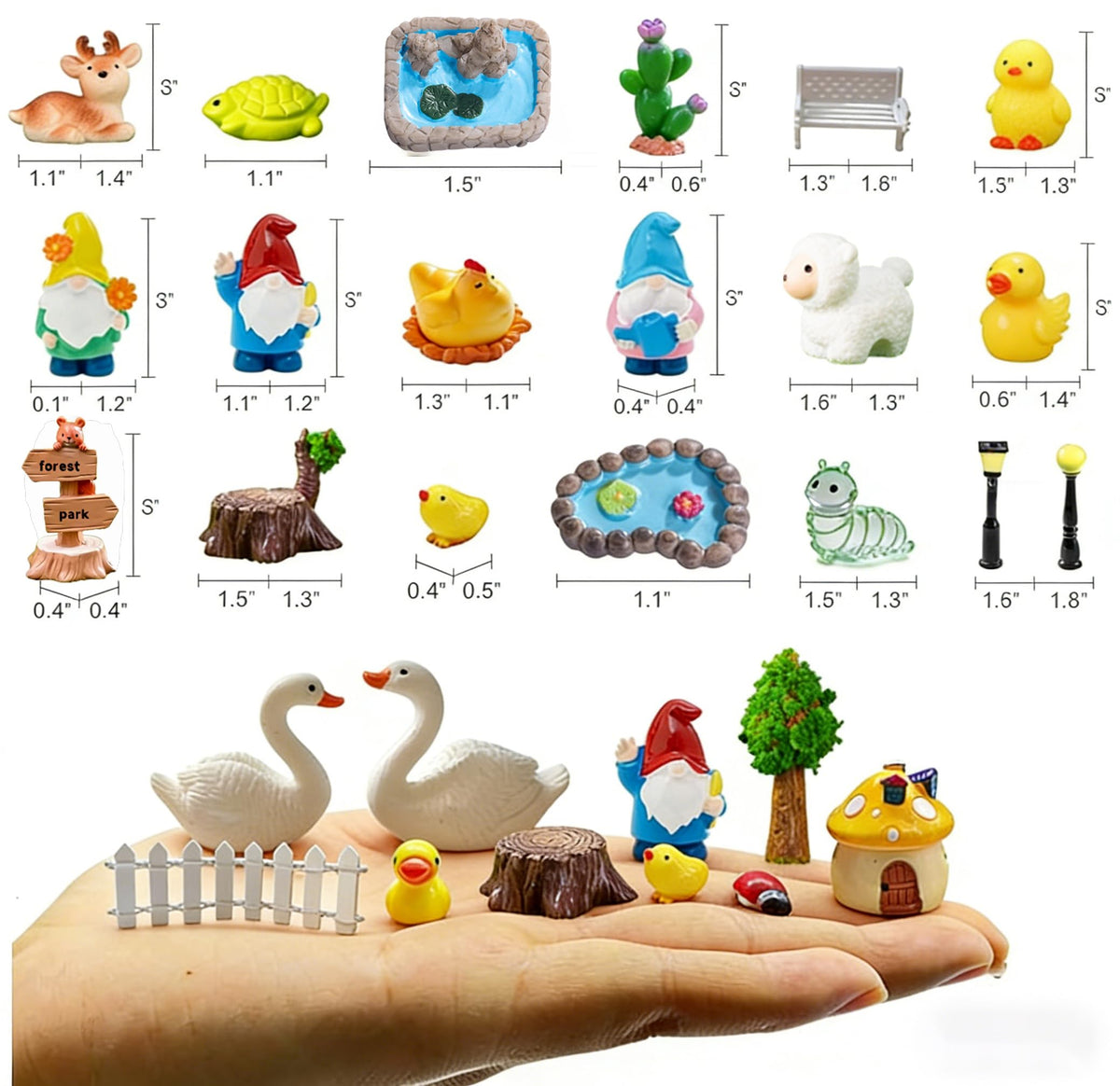 YSUNZIA glow-in-the-dark figurines illuminate outdoor nights with subtle, magical charm.