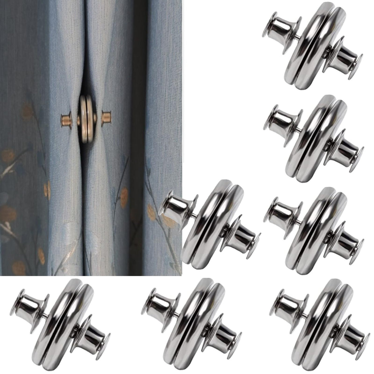 Yteseery curtain magnet closure closeup showing strong hold for privacy