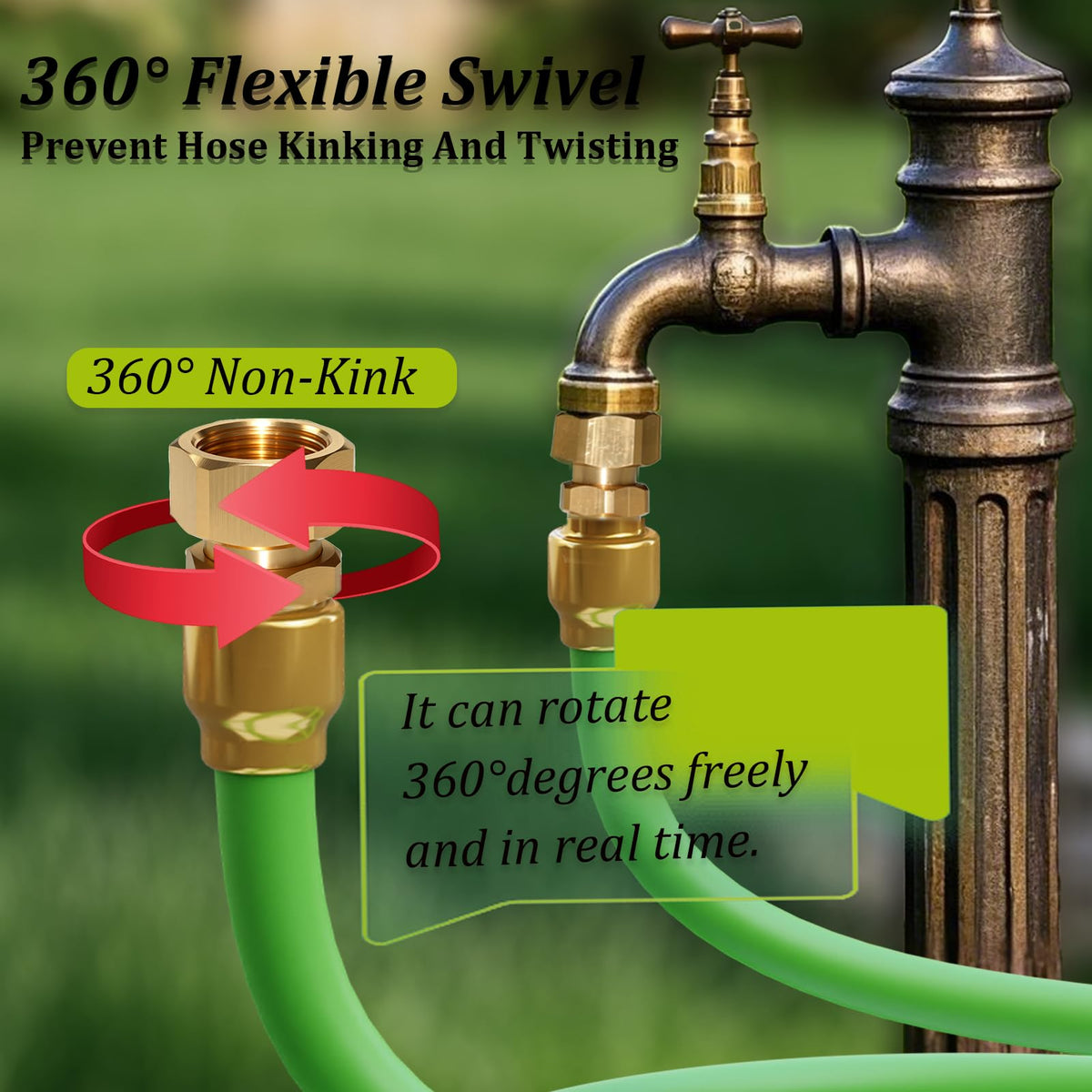 YTFSA brass hose adapter offers durability and corrosion resistance.