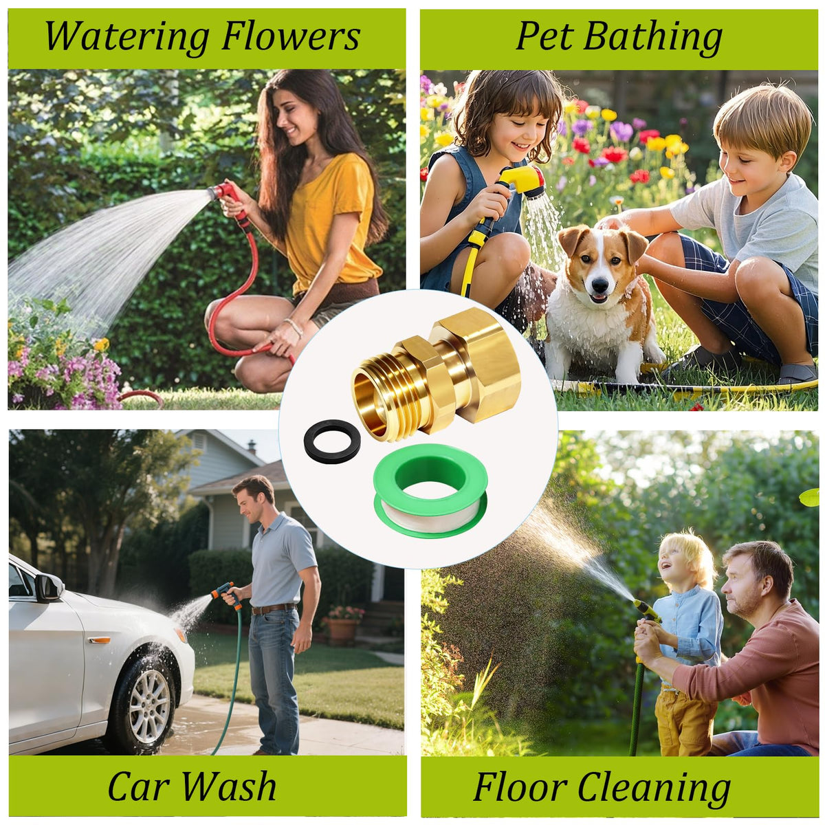 YTFSA easy installation without tools for standard hoses.