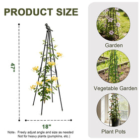 Ytgarflnzw garden trellis adjustable legs and arms support growing vines.