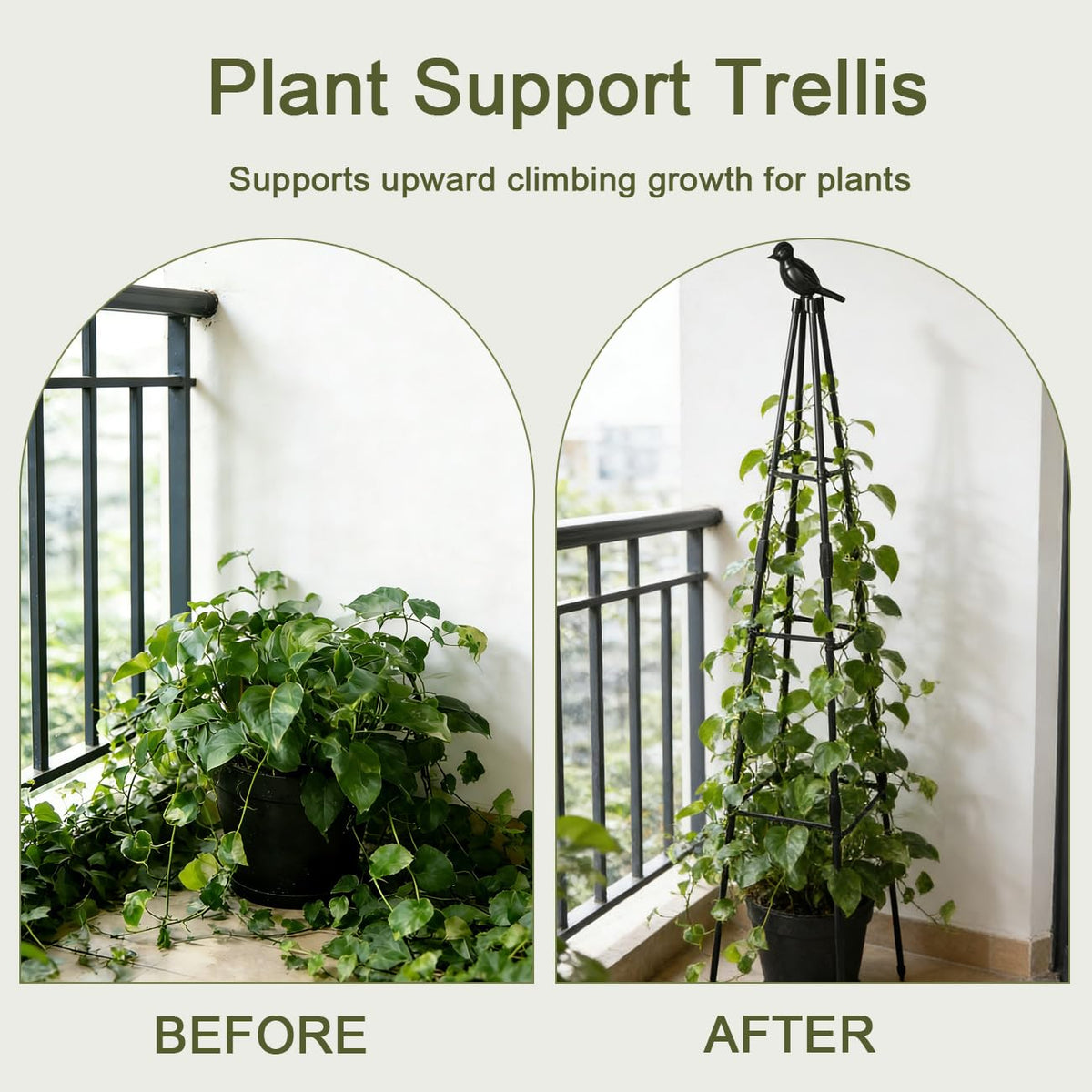 Ytgarflnzw garden trellis anti rust black coating withstands sun and rain.