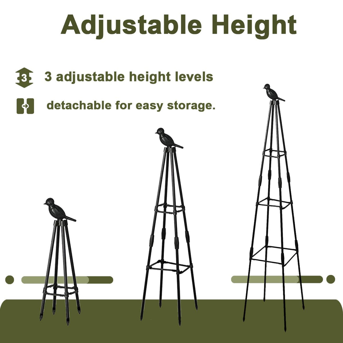 Ytgarflnzw pointed feet trellis anchors in soil or pots