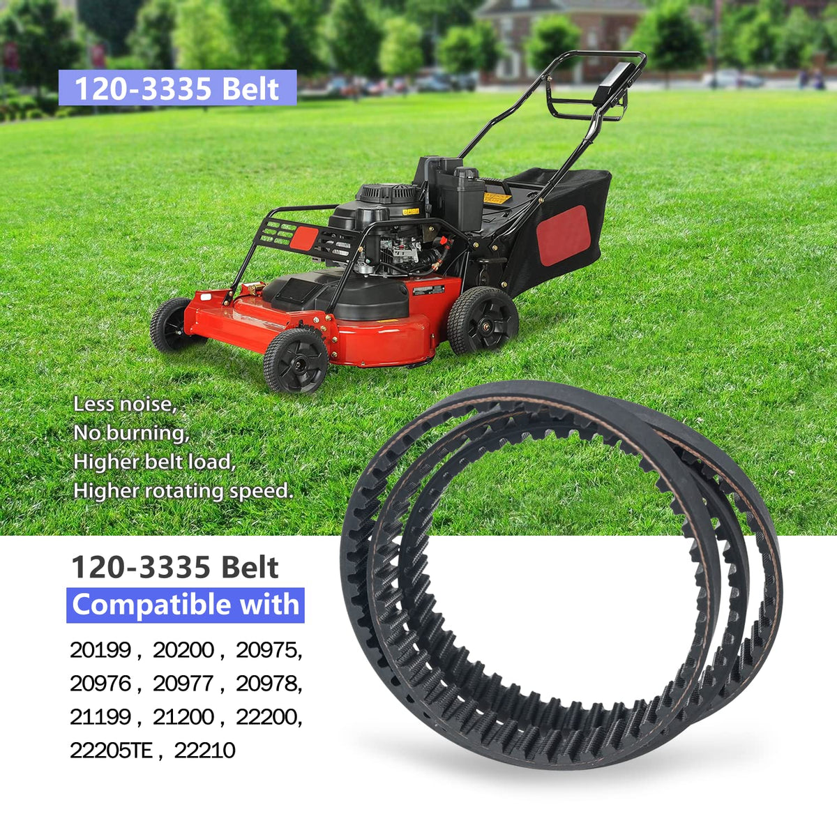 Ytpoools 3/4 inch width belt supports durable lawn maintenance