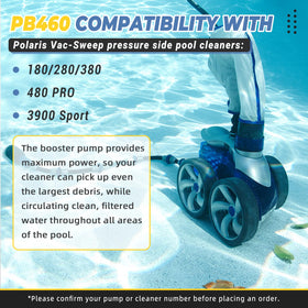 Ytrica PB4-60 unit showing Polaris compatibility for versatile pool cleaning