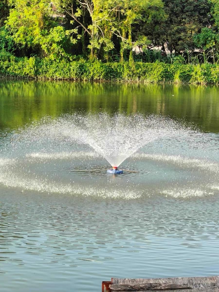 Ytrica Pond Aerator Fountain 100 ft cord allows flexible placement