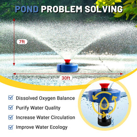 Ytrica Pond Aerator Fountain 30 ft spray diameter for expansive display