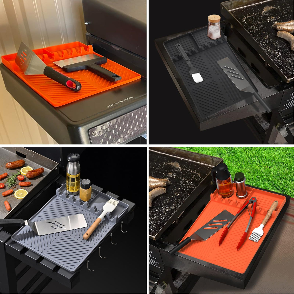Ytuomzi spatula rest built-in hanger for easy griddle-side storage