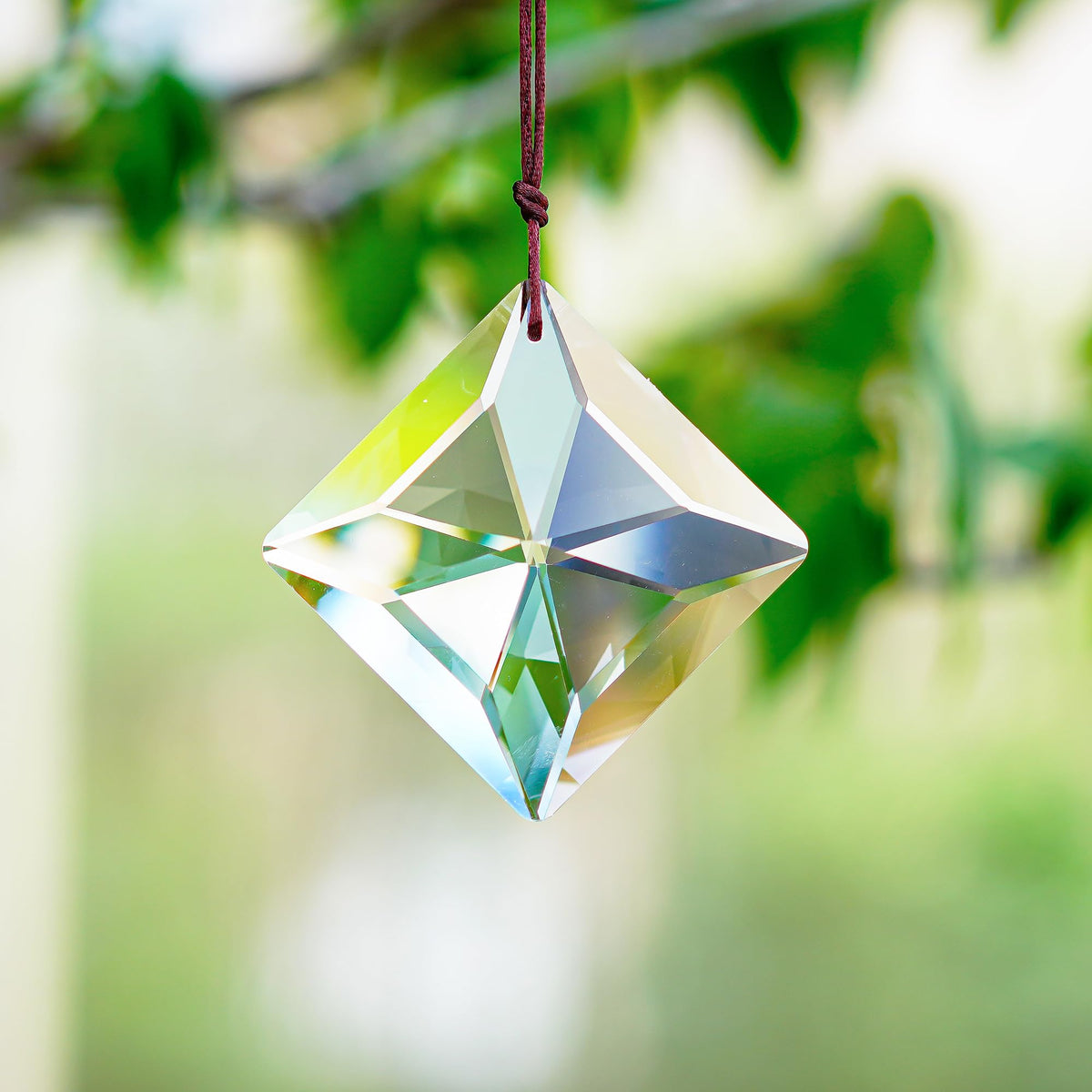 YU FENG crystal suncatcher square in gift bag ideal decor gift