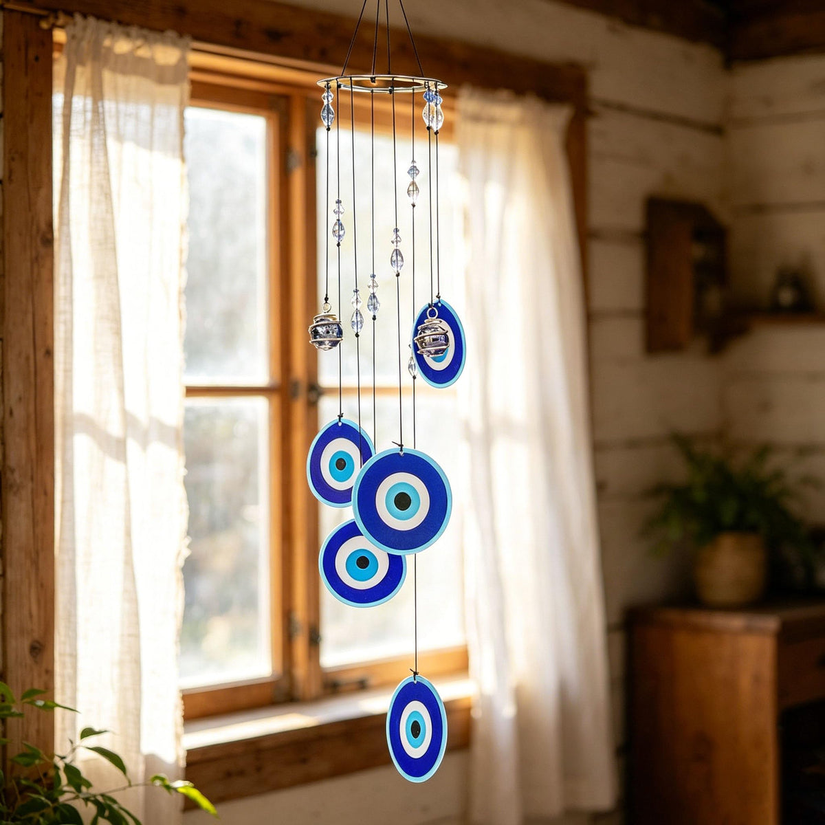 YU FENG Butterfly-shaped wind chime adds graceful outdoor charm.