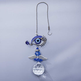 YU FENG car decor evil eye suncatcher reflects light.
